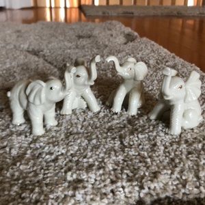 Four piece small elephant Lenox set
